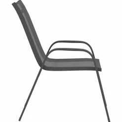MAISON EXCLUSIVE - Chaises empilables de jardin lot de 6 gris tissu textilène