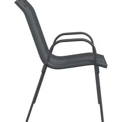 MAISON EXCLUSIVE - Chaises empilables de jardin lot de 6 gris tissu textilène