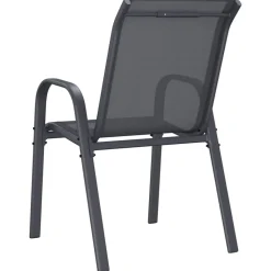 MAISON EXCLUSIVE - Chaises empilables de jardin lot de 6 gris tissu textilène