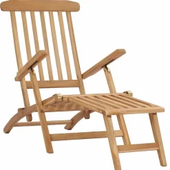 MAISON EXCLUSIVE - Chaises longues de jardin et repose-pied et table bois de teck