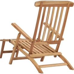 MAISON EXCLUSIVE - Chaises longues de jardin et repose-pied et table bois de teck