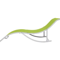 MAISON EXCLUSIVE - Chaises longues pliables 2 pcs vert textilène