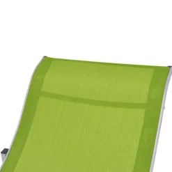 MAISON EXCLUSIVE - Chaises longues pliables 2 pcs vert textilène