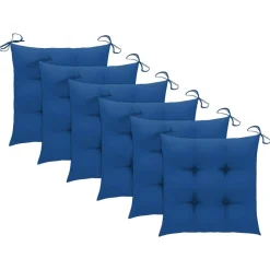 MAISON EXCLUSIVE - Chaises de jardin empilables avec coussins lot de 6 teck solide