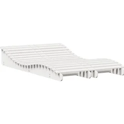 MAISON EXCLUSIVE - Chaises longues lot de 2 blanc 205x60x31,5cm bois massif de pin