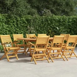 MAISON EXCLUSIVE - Chaises de jardin pliantes lot de 8 55x62x90cm bois massif teck