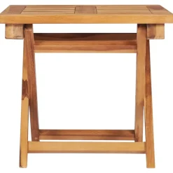 MAISON EXCLUSIVE - Chaises longues lot de 2 avec table et coussin bois teck solide