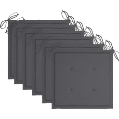 MAISON EXCLUSIVE - Chaises de jardin empilables avec coussins lot de 6 teck solide