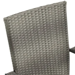 MAISON EXCLUSIVE - Chaises empilables d'extérieur lot de 6 gris résine tressée