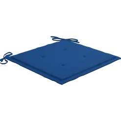 MAISON EXCLUSIVE - Chaises de jardin lot de 2 et coussins bleu royal bois de teck