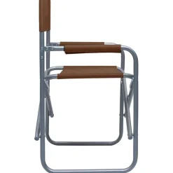 MAISON EXCLUSIVE - Chaises de metteur en scène lot de 2 acier marron