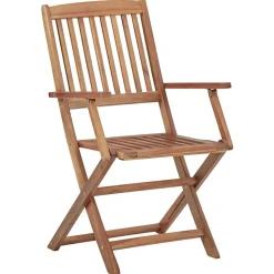 MAISON EXCLUSIVE - Chaises pliables d'extérieur et coussins lot de 8 bois d'acacia