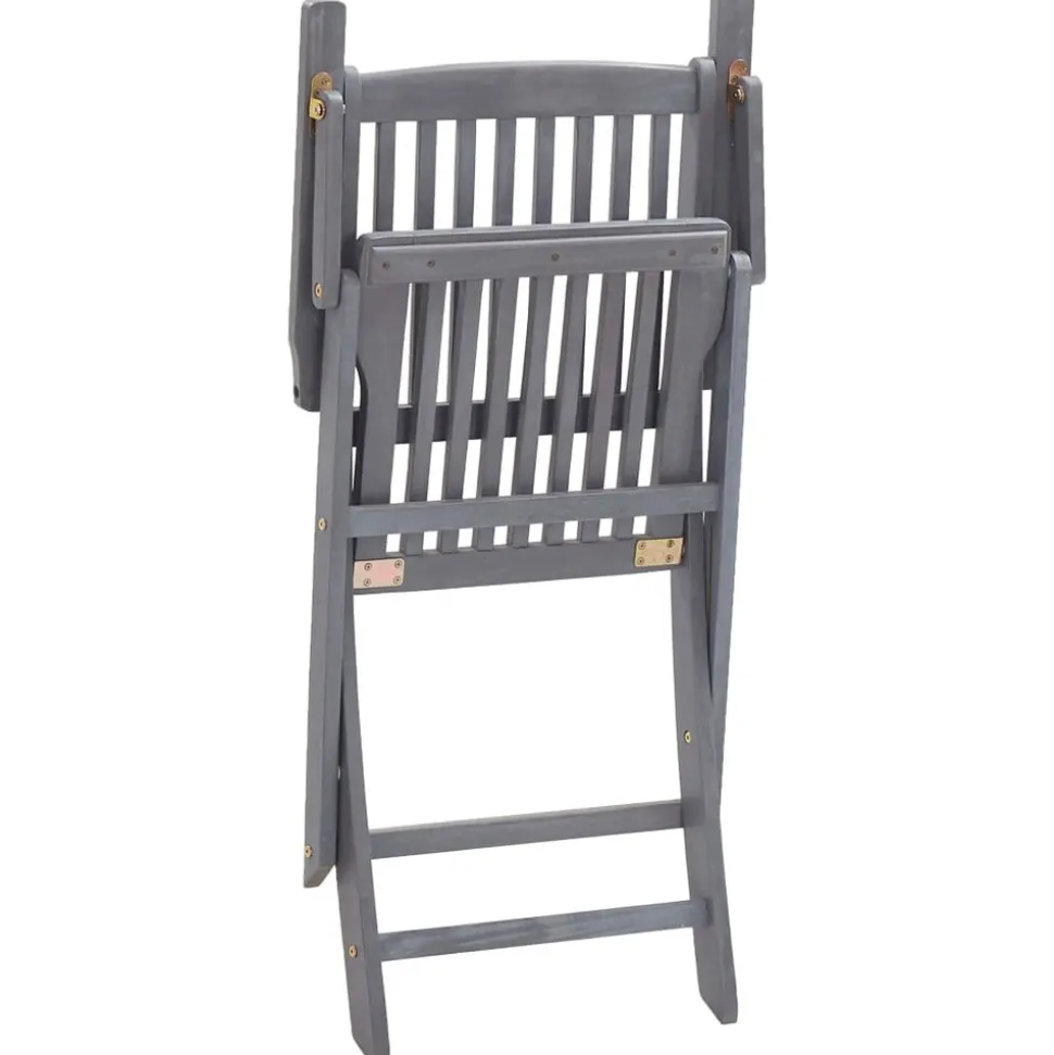 MAISON EXCLUSIVE - Chaises pliables d'extérieur lot de 8 et coussins bois d'acacia