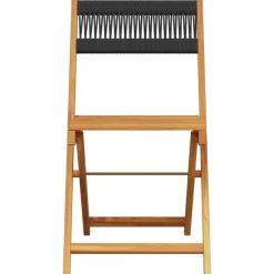 MAISON EXCLUSIVE - Chaises de bistrot lot de 2 noir bois d'acacia et corde