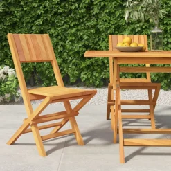 MAISON EXCLUSIVE - Chaises de jardin pliantes lot de 2 47x61x90cm bois massif teck