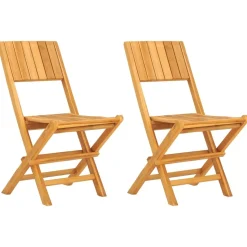 MAISON EXCLUSIVE - Chaises de jardin pliantes lot de 2 47x61x90cm bois massif teck