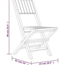 MAISON EXCLUSIVE - Chaises de jardin pliantes lot de 2 47x61x90cm bois massif teck