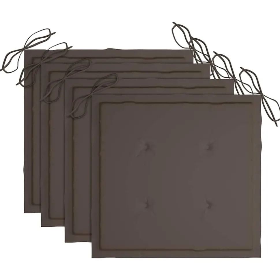 MAISON EXCLUSIVE - Chaises pliables de jardin avec coussins lot de 4 teck solide