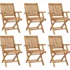 MAISON EXCLUSIVE - Chaises pliables de jardin lot de 6 bois de teck solide