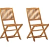 MAISON EXCLUSIVE - Chaises pliables d'extérieur lot de 2 bois d'acacia solide
