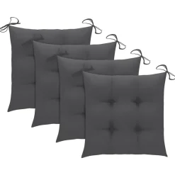 MAISON EXCLUSIVE - Chaises pliables de jardin avec coussins lot de 4 teck solide