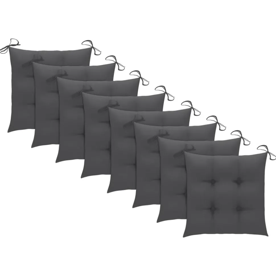 MAISON EXCLUSIVE - Chaises pliables d'extérieur lot de 8 et coussins bois d'acacia