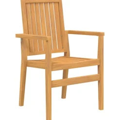 MAISON EXCLUSIVE - Chaises de jardin empilables lot de 4 56,5x57,5x91 cm bois teck