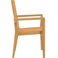MAISON EXCLUSIVE - Chaises de jardin empilables lot de 4 56,5x57,5x91 cm bois teck