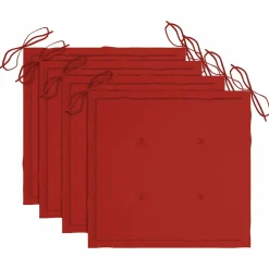 MAISON EXCLUSIVE - Chaises pliables de jardin avec coussins lot de 4 teck solide