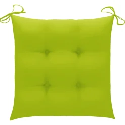 MAISON EXCLUSIVE - Chaises de jardin empilables avec coussins lot de 4 teck solide