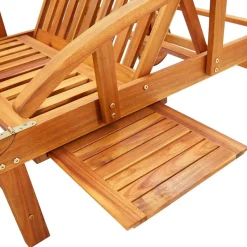 MAISON EXCLUSIVE - Chaises longues lot de 2 avec coussins bois d'acacia solide