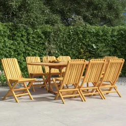 MAISON EXCLUSIVE - Chaises de jardin pliantes lot de 8 47x47x89cm bois massif teck