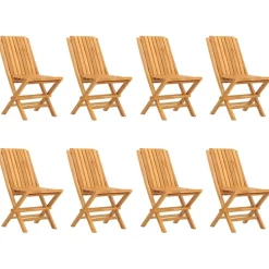 MAISON EXCLUSIVE - Chaises de jardin pliantes lot de 8 47x47x89cm bois massif teck