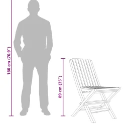 MAISON EXCLUSIVE - Chaises de jardin pliantes lot de 8 47x47x89cm bois massif teck