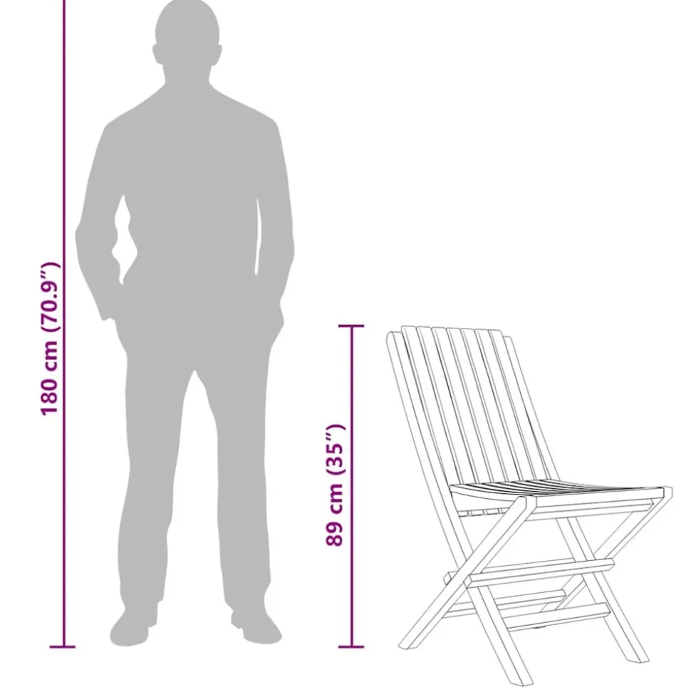 MAISON EXCLUSIVE - Chaises de jardin pliantes lot de 8 47x47x89cm bois massif teck