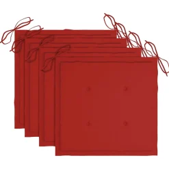 MAISON EXCLUSIVE - Chaises de jardin empilables avec coussins lot de 4 teck solide