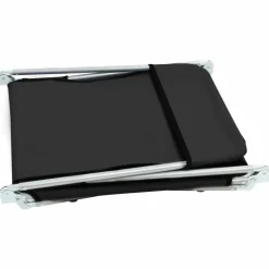 MAISON EXCLUSIVE - Chaises longues pliables lot de 2 acier et tissu noir