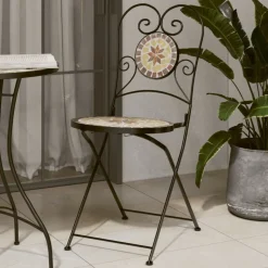 MAISON EXCLUSIVE - Chaises de bistro pliables lot de 2 terre cuite blanc céramique