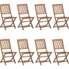 MAISON EXCLUSIVE - Chaises pliables d'extérieur lot de 8 bois d'acacia solide