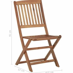MAISON EXCLUSIVE - Chaises pliables d'extérieur lot de 8 bois d'acacia solide