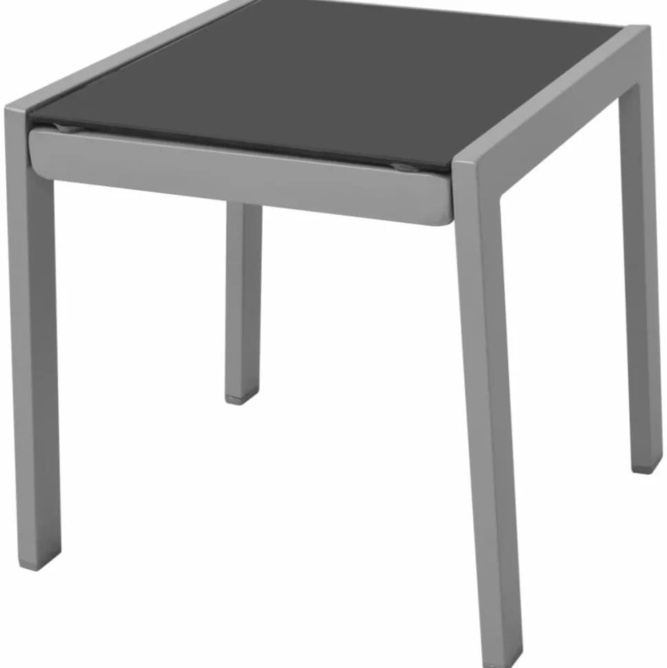 MAISON EXCLUSIVE - Chaises longues avec table aluminium noir