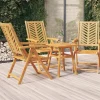 MAISON EXCLUSIVE - Chaises de jardin inclinables lot de 3 bois massif d'acacia