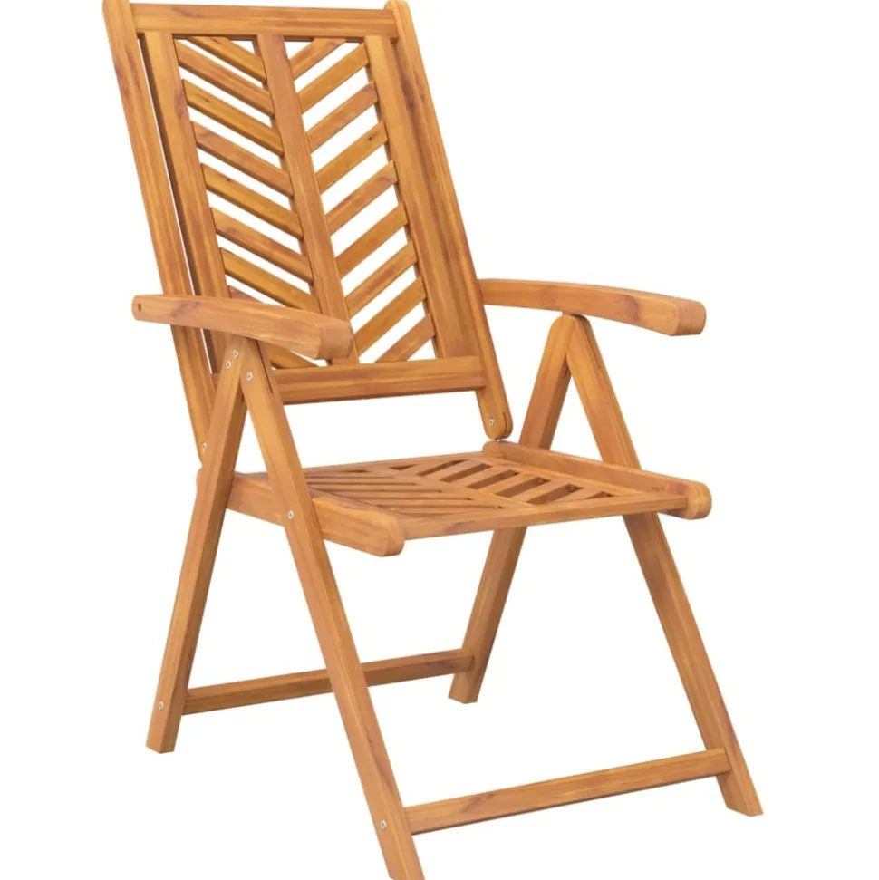 MAISON EXCLUSIVE - Chaises de jardin inclinables lot de 3 bois massif d'acacia