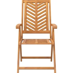 MAISON EXCLUSIVE - Chaises de jardin inclinables lot de 3 bois massif d'acacia