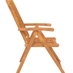 MAISON EXCLUSIVE - Chaises de jardin inclinables lot de 3 bois massif d'acacia