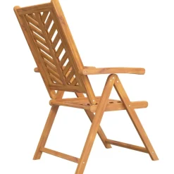 MAISON EXCLUSIVE - Chaises de jardin inclinables lot de 3 bois massif d'acacia