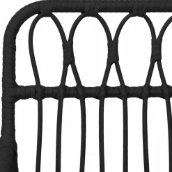 MAISON EXCLUSIVE - Chaises de jardin lot de 2 avec accoudoir noir 56x64x80 cm