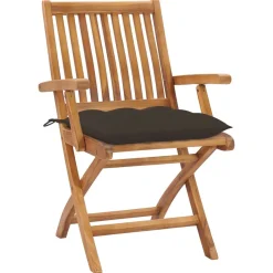 MAISON EXCLUSIVE - Chaises pliables de jardin avec coussins lot de 6 bois de teck