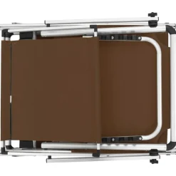 MAISON EXCLUSIVE - Chaises longues pliables et toit lot de 2 aluminium textilène