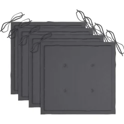 MAISON EXCLUSIVE - Chaises pliables de jardin avec coussins lot de 4 teck solide